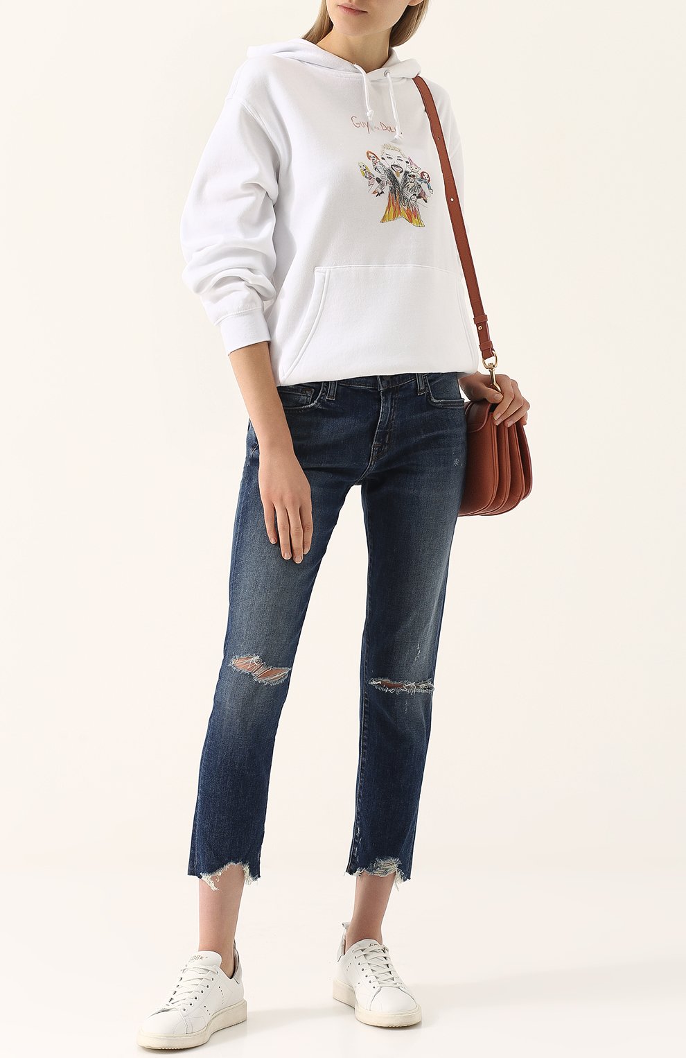 Хлопковая толстовка с капюшоном и принтом UNFORTUNATE PORTRAIT, арт. GUY AND D0LLS/H00DIE, фото 2