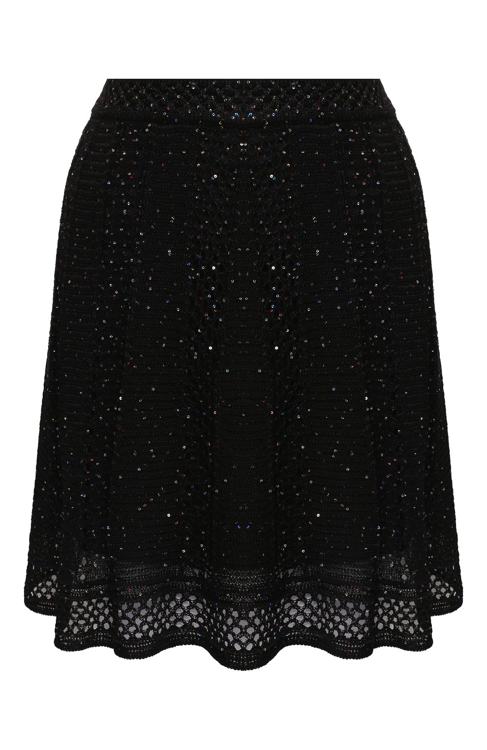 Юбка с пайетками M MISSONI черного цвета по цене 22850 руб., арт. 2DH00009/2K0005, фото 1 Юбка с пайетками M MISSONI, арт. 2DH00009/2K0005, фото 1