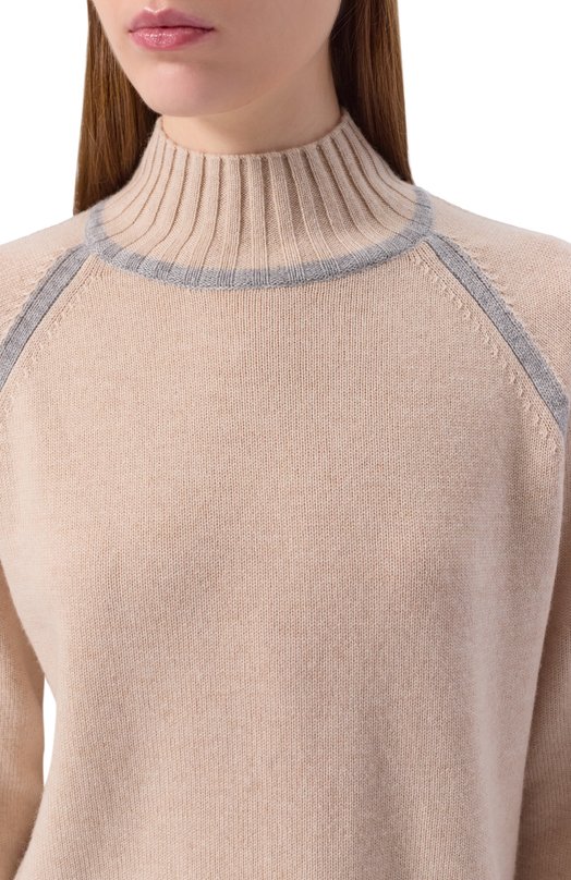 Свитер из шерсти и кашемира Max Mara Studio PESCARA Бежевый  PESCARA Фото 5