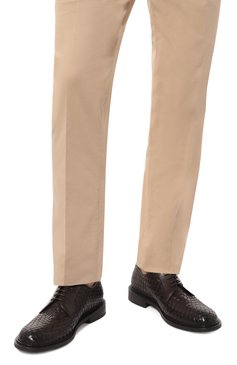 Мужские кожаные дерби BARRETT темно-коричневого цвета, арт. 241U005.1 | Фото 3 (Материал внутренний: Натуральная кожа; Материал сплава: Проставлено; Нос: Не проставлено; Стили: Классический)