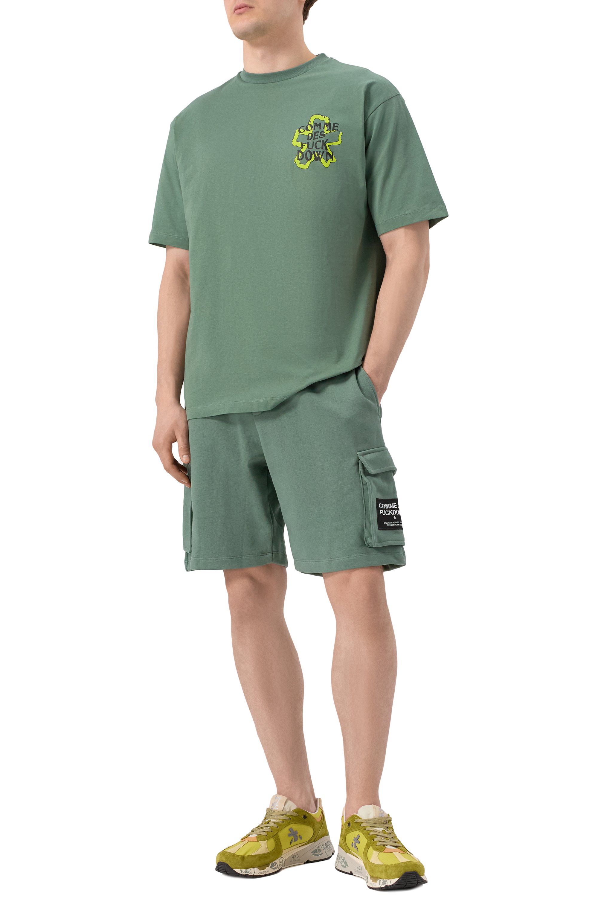 Хлопковые шорты COMME DES FUCKDOWN, арт. CFABM01528, фото 2