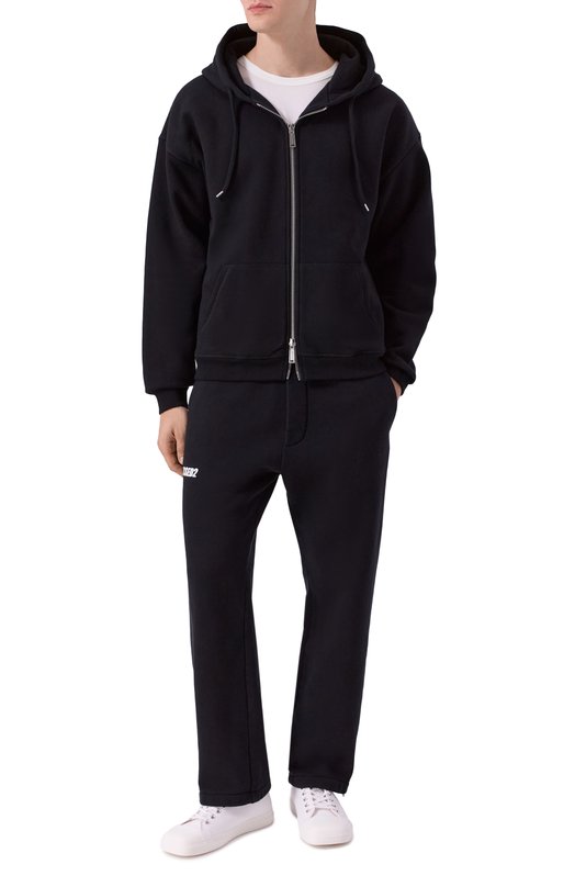Хлопковые брюки Dsquared2 S71KB0750/S25516 Чёрный  S71KB0750/S25516 Фото 2