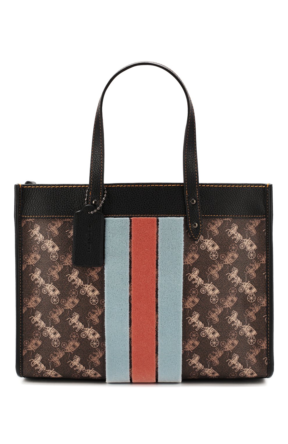 Сумка-тоут field 30 small COACH коричневого цвета по цене 49750 руб., арт. 79238, фото 1 Сумка-тоут field 30 small COACH, арт. 79238, фото 1