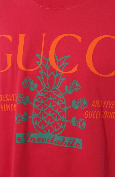 Хлопковая футболка GUCCI, арт. 616036 XJD20, фото 5