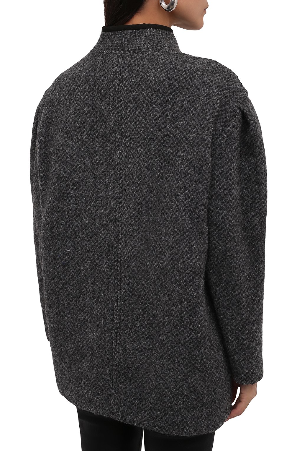 Шерстяное пальто ISABEL MARANT ETOILE серого цвета по цене 78600 руб., арт. VE1607-21A008E/JABADI, фото 4 Шерстяное пальто ISABEL MARANT ETOILE, арт. VE1607-21A008E/JABADI, фото 4