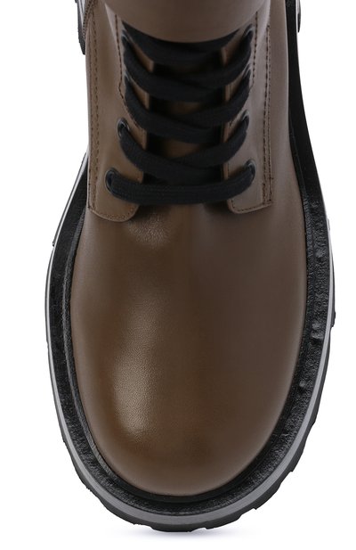 Кожаные ботинки VERSACE хаки цвета по цене 156500 руб., арт. 1000822/1A00633, фото 5 Кожаные ботинки VERSACE, арт. 1000822/1A00633, фото 5