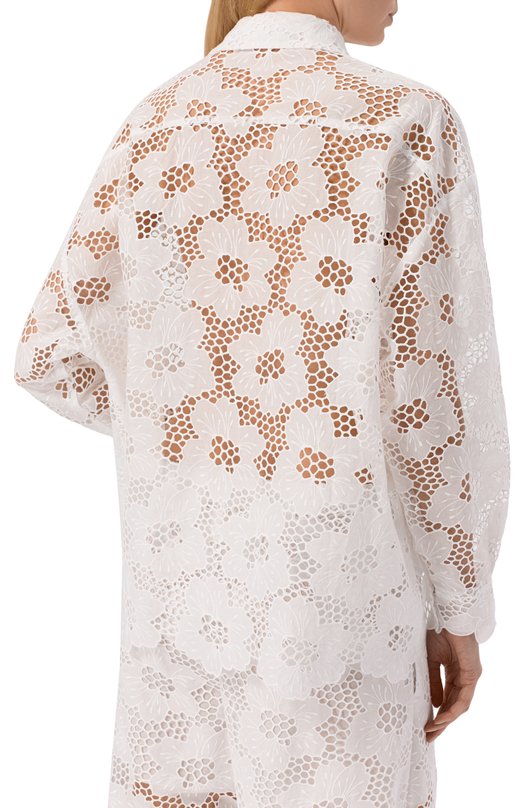 Хлопковая блузка Vika Gazinskaya SS26-12238 Белый  SS26-12238 Фото 4