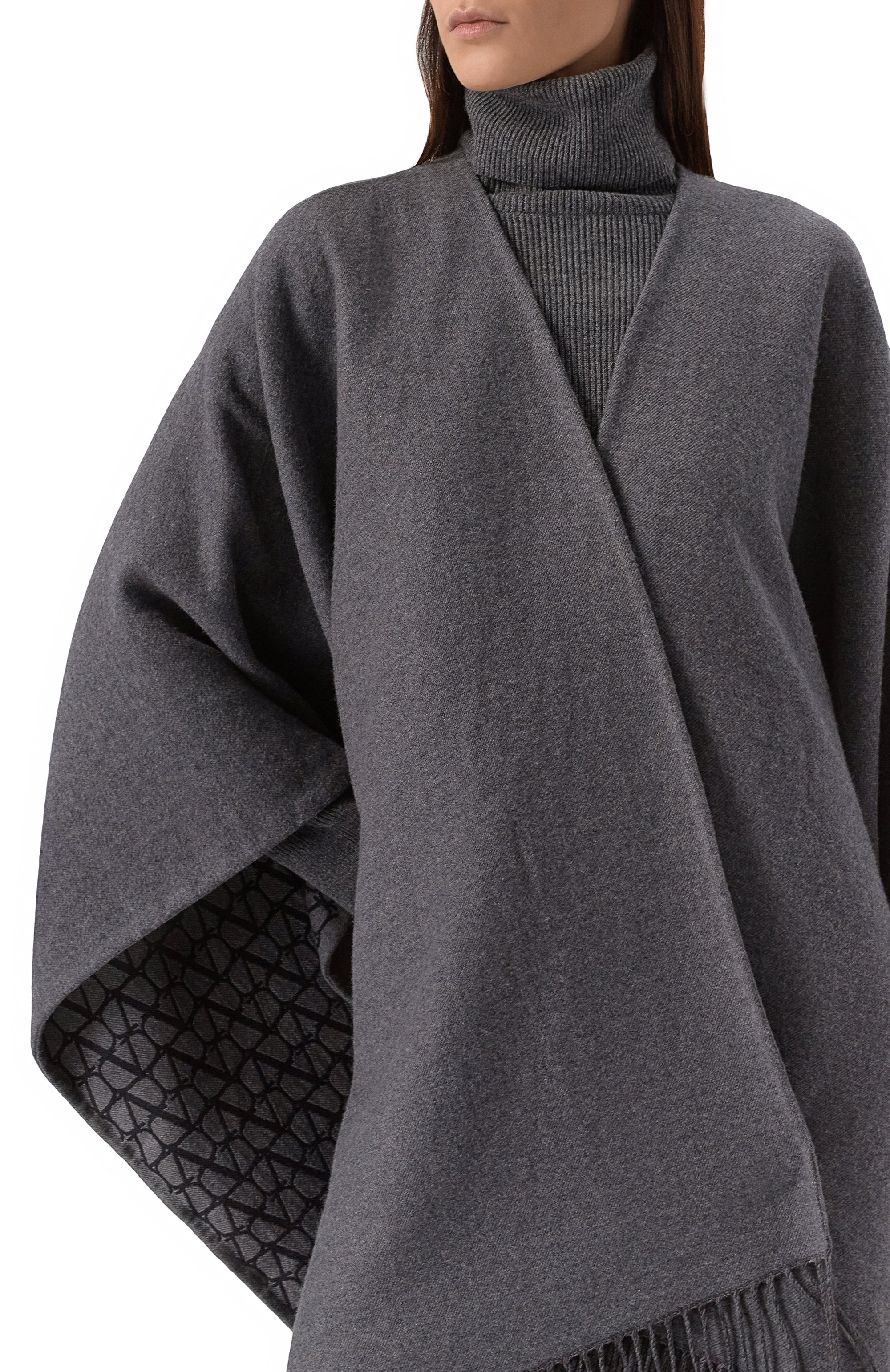 Пончо из шерсти и шелка VALENTINO, арт. 5W2EG019/KKP, фото 5