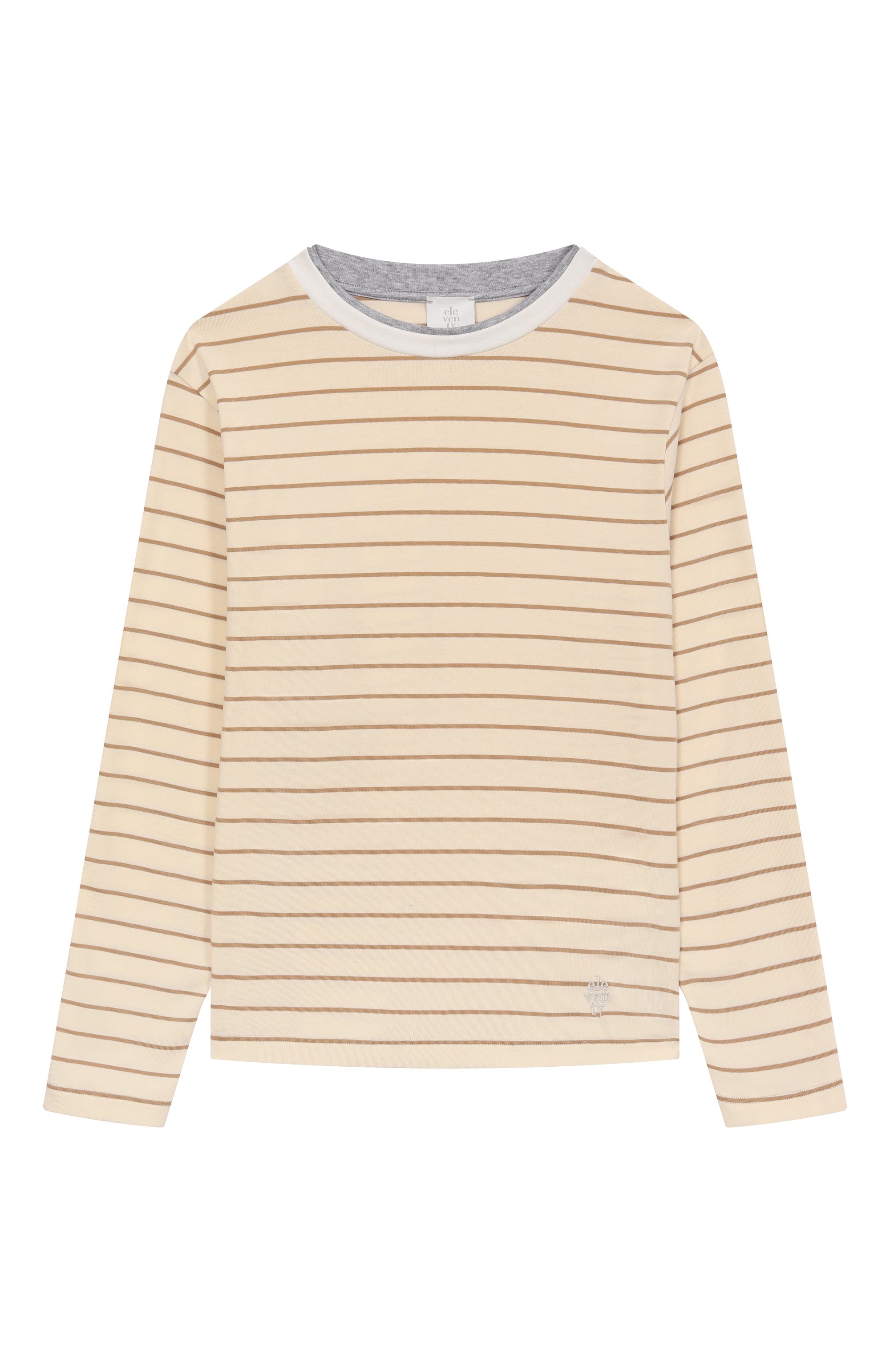 Хлопковый лонгслив ELEVENTY кремового цвета по цене 14000 руб., арт. EX8P10/J0523/10-16, фото 1 Хлопковый лонгслив ELEVENTY, арт. EX8P10/J0523/10-16, фото 1