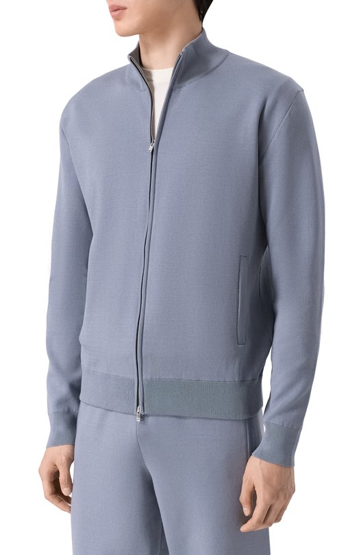 Кардиган из хлопка и шелка MVST M26.CSM.K418/M0142 Голубой  M26.CSM.K418/M0142 Фото 3