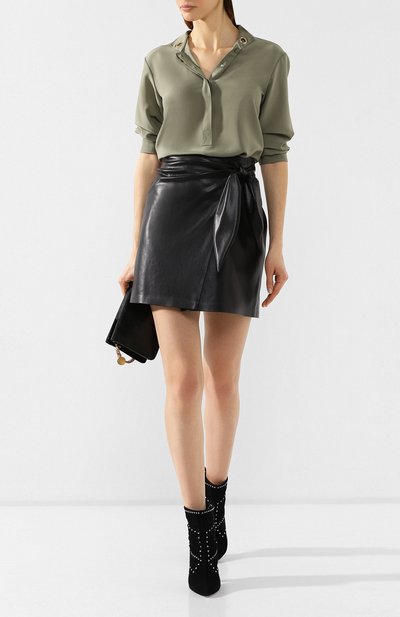Мини-юбка NANUSHKA, арт. L0WA_BLACK_VEGAN LEATHER, фото 2