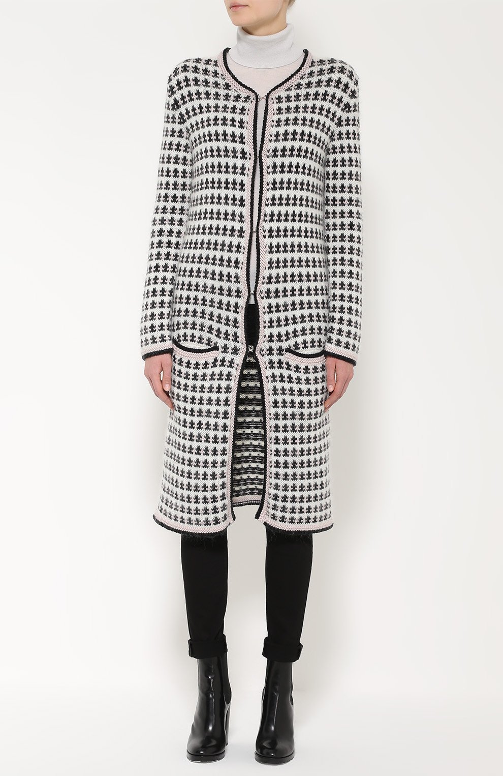 Удлиненный кардиган с контрастным принтом MONCLER, арт. B2-193-94945-00-9487D, фото 3
