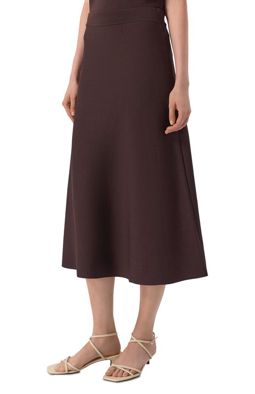 Юбка из вискозы P.A.R.O.S.H. D560611/R0MA26 Коричневый  D560611/R0MA26 Фото 3