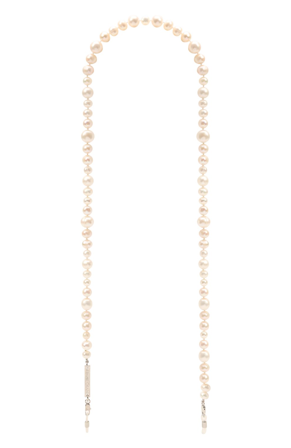 Цепочка для очков FRAME CHAIN белого цвета по цене 37100 руб., арт. PEARLY QUEEN WHITE G0LD, фото 1 Цепочка для очков FRAME CHAIN, арт. PEARLY QUEEN WHITE G0LD, фото 1