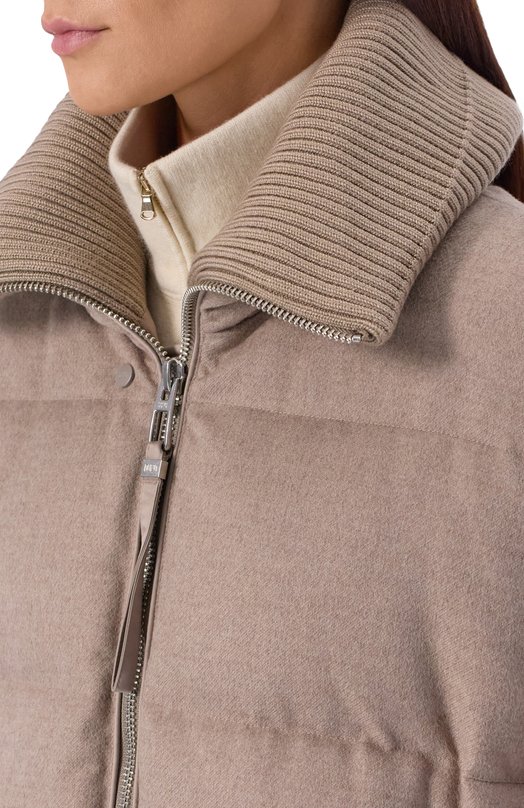 Пуховик из шерсти и вискозы Duno BLANCA/PRAT0 MESTRE Бежевый  BLANCA/PRAT0 MESTRE Фото 5