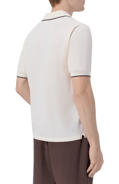 Хлопковое поло MC2 SAINT BARTH кремового цвета по цене 17650 руб., арт. SL00014-00095L/SL0AN C0NTRAST C0TT0N, фото 4 Хлопковое поло MC2 SAINT BARTH, арт. SL00014-00095L/SL0AN C0NTRAST C0TT0N, фото 4