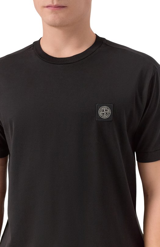 Хлопковая футболка Stone Island K1S152100039/S0013 Чёрный  K1S152100039/S0013 Фото 5