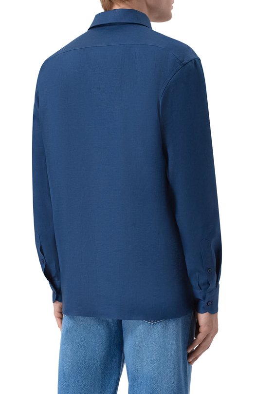 Льняная рубашка Colombo CM00375/T0655-U Синий  CM00375/T0655-U Фото 4