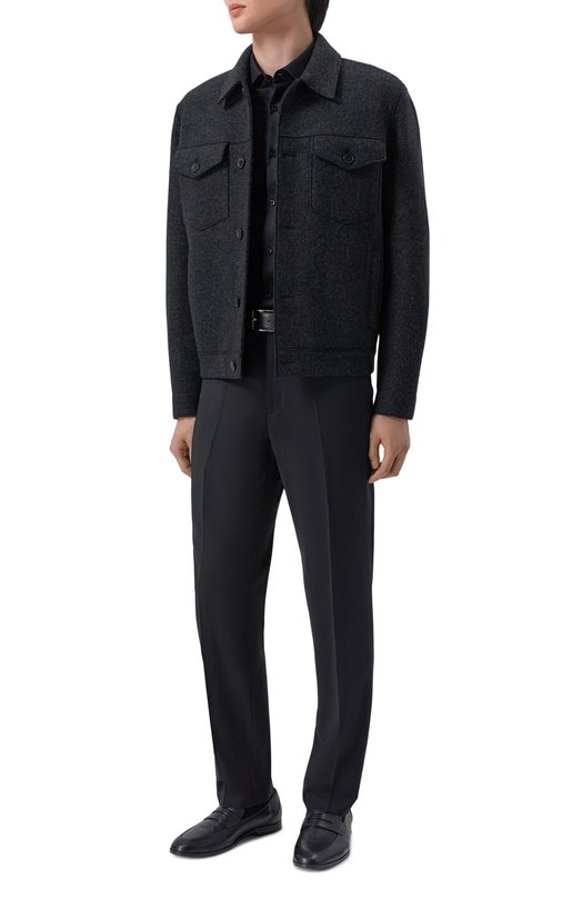 Хлопковая сорочка HUGO 50555295 Чёрный  50555295 Фото 2