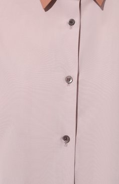Женская хлопковая рубашка DRIES VAN NOTEN светло-розового цвета, арт. 242-010708-9244 | Фото 5 (Материал сплава: Проставлено; Драгоценные камни: Проставлено; Рукава: Длинные; Длина (для топов): Удлиненные; Стили: Классический; Принт: Без принта; Женское Кросс-КТ: Рубашка-одежда; Материал внешний: Хлопок)