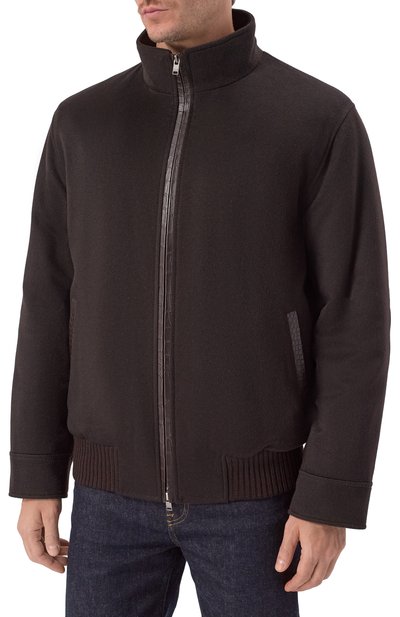 Бомбер с подкладкой из соболя и отделкой из кожи крокодила BLACK SABLE, арт. BS-MWBCR-EB, фото 3