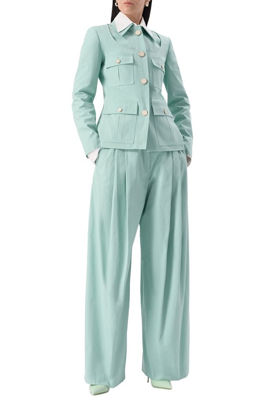Хлопковый жакет Nina Ricci 25PCVE010/C01086 Зелёный  25PCVE010/C01086 Фото 2