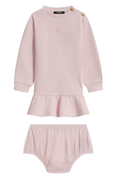 Хлопковый комплект из платья и шорт BALMAIN, арт. BX1010