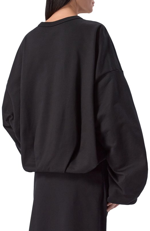 Хлопковый свитшот Dries Van Noten 131109/3611 Чёрный  131109/3611 Фото 4