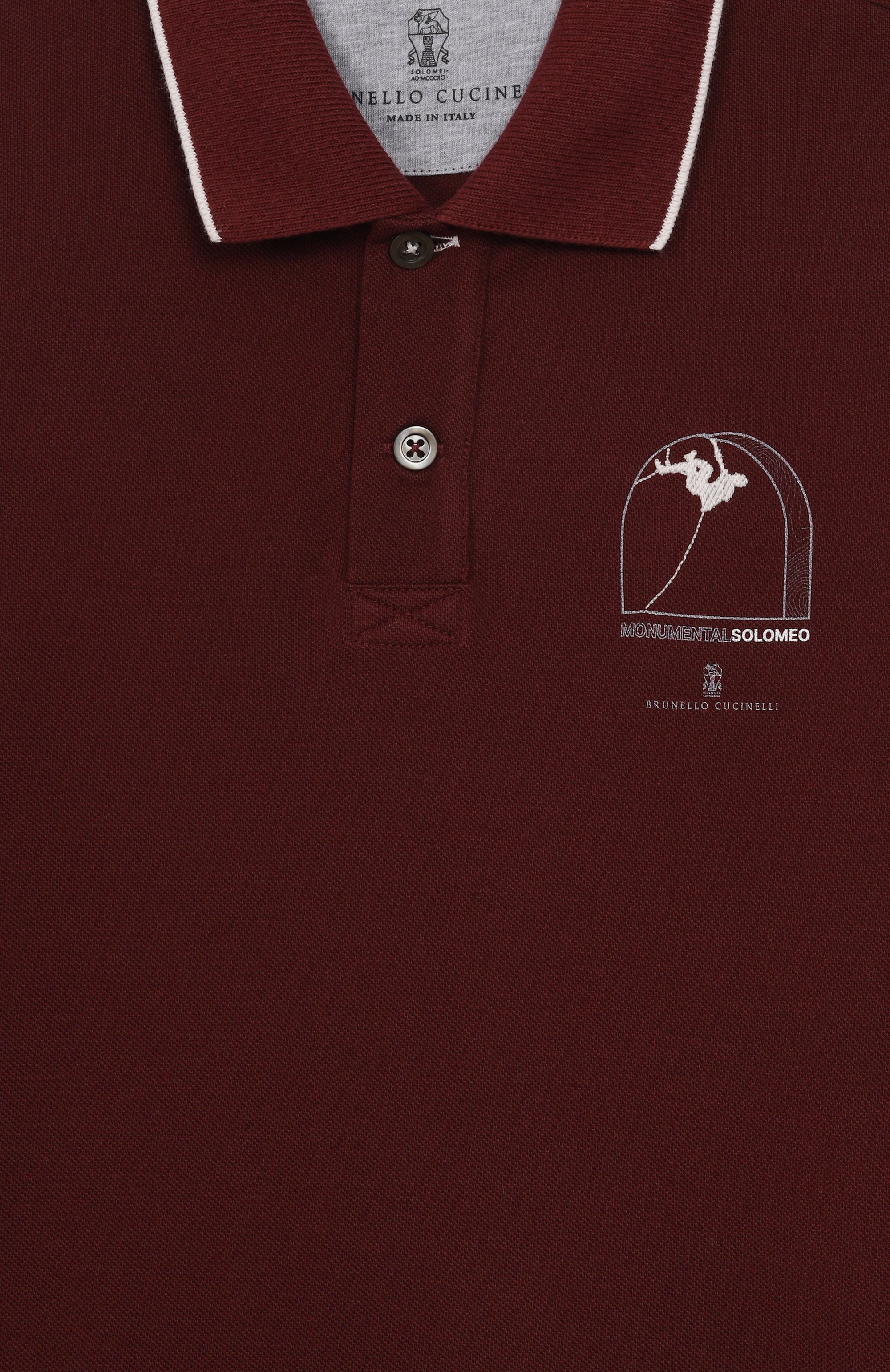 Хлопковое поло BRUNELLO CUCINELLI, арт. BE854T327A, фото 3