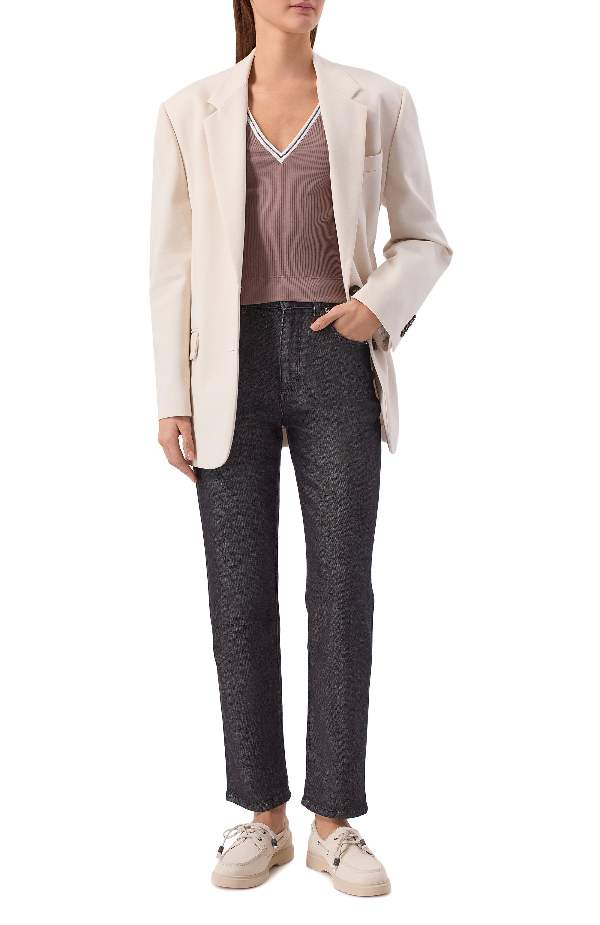 Хлопковый топ BRUNELLO CUCINELLI, арт. MG902D0302, фото 2