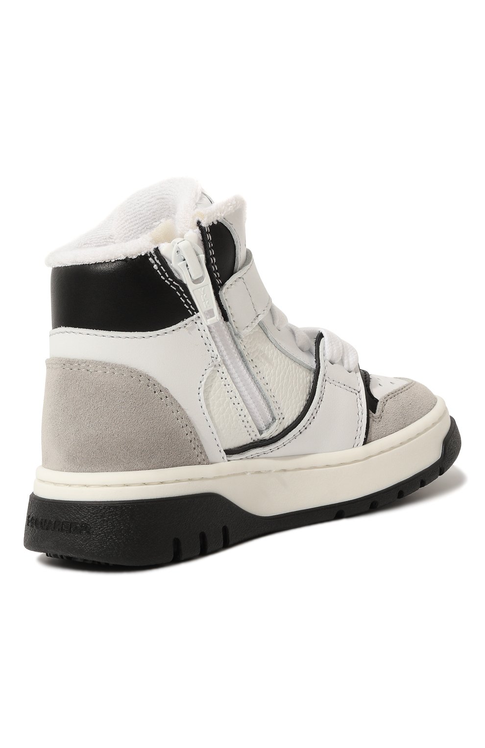 Высокие кеды из кожи DSQUARED2, арт. 75660/20-27, фото 3