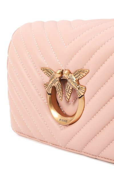 Сумка love mini PINKO розового цвета по цене 33550 руб., арт. 100067/A0GK, фото 3 Сумка love mini PINKO, арт. 100067/A0GK, фото 3