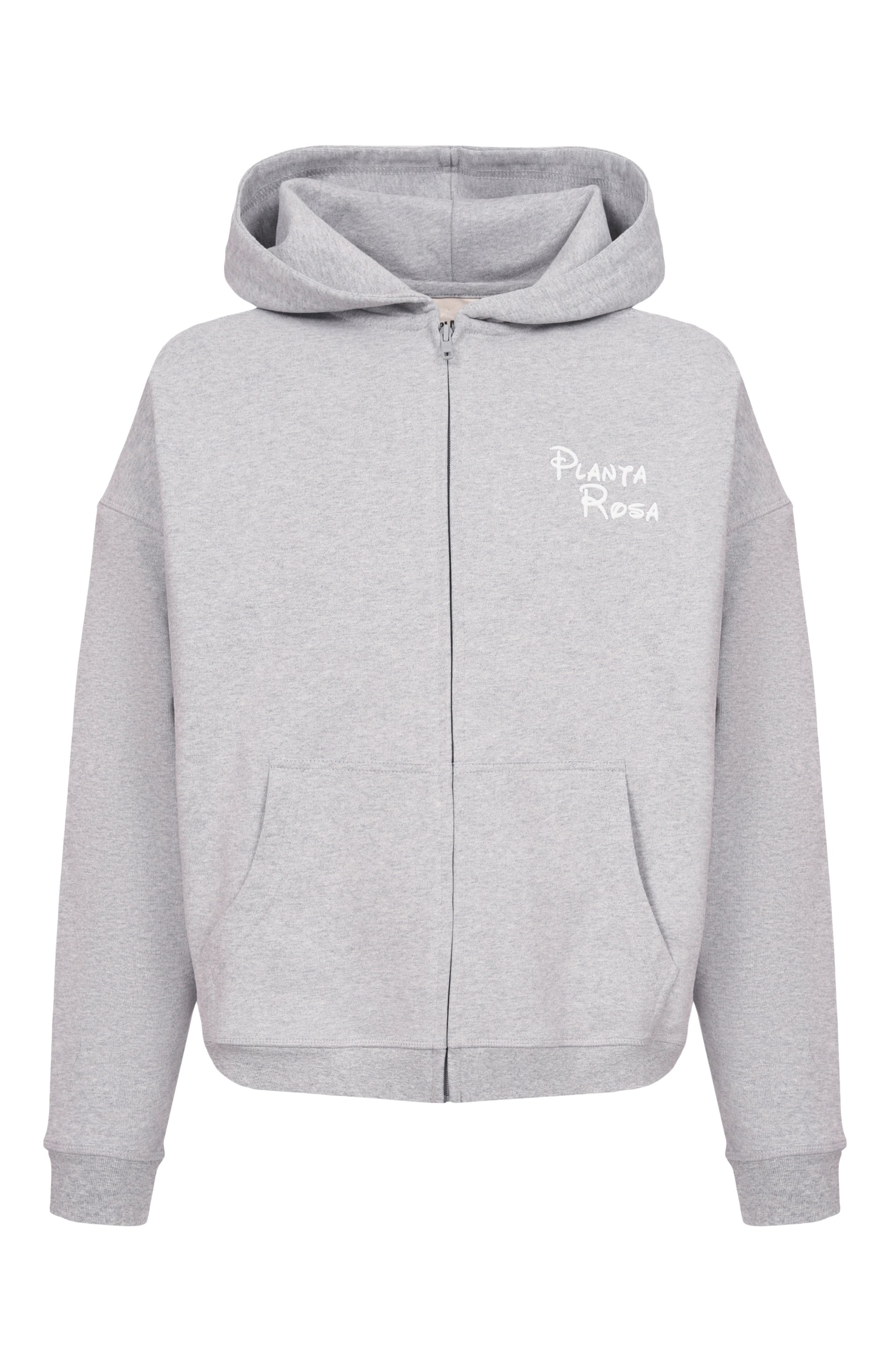 Хлопковая толстовка PLANTA ROSA серого цвета по цене 21600 руб., арт. PR/HZ013/BRIGHTNESS/350VELVET, фото 1 Хлопковая толстовка PLANTA ROSA, арт. PR/HZ013/BRIGHTNESS/350VELVET, фото 1