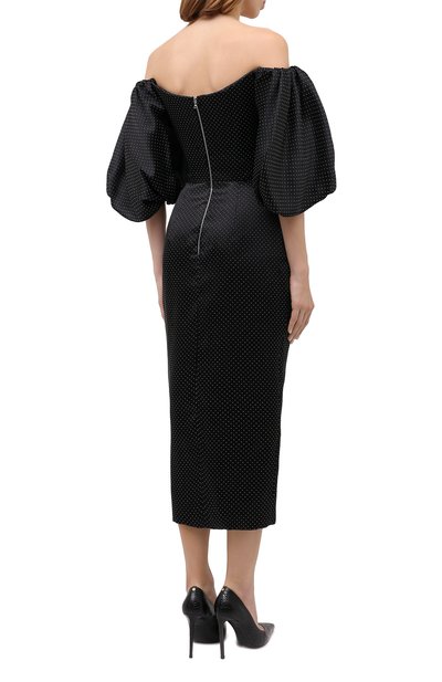 Атласное платье RASARIO черного цвета по цене 137480 руб., арт. 0084W20, фото 4 Атласное платье RASARIO, арт. 0084W20, фото 4