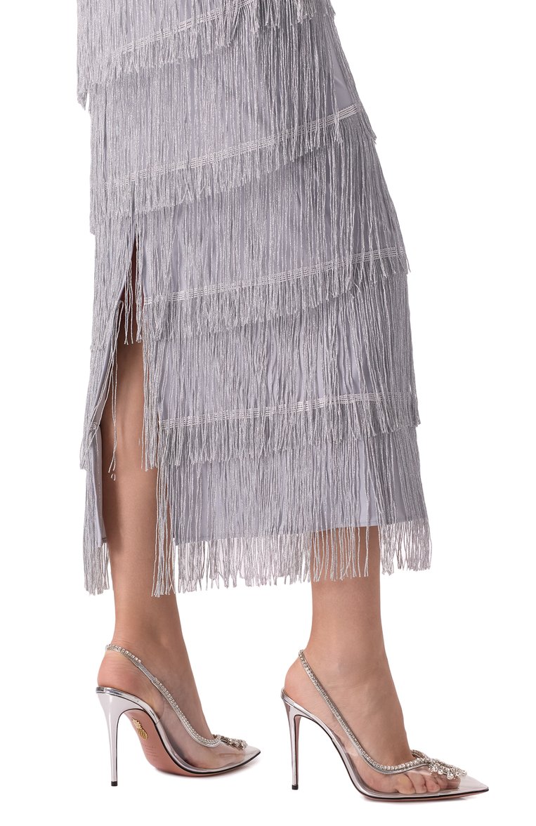 Женские туфли seduction 105 AQUAZZURA прозрачного цвета, арт. SCCHIGP0/SPP | Фото 3 (Каблук высота: Высокий; Драгоценные камни: Проставлено; Материал внутренний: Натуральная кожа; Подошва: Плоская; Материал сплава: Проставлено; Женское Кросс-КТ: Слингбэки; Каблук тип: Шпилька; Материал внешний: Пластик)