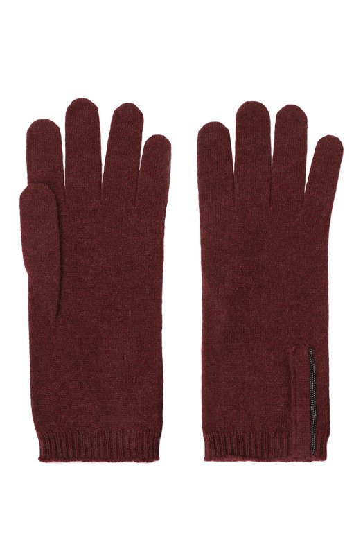 Кашемировые перчатки Brunello Cucinelli M12147189 Бордовый  M12147189 Фото 2