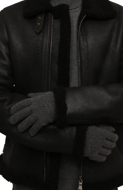Кашемировые перчатки с кожаной отделкой CORNELIANI, арт. 94Q324-9420576, фото 2