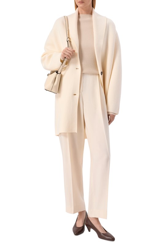 Брюки из вискозы TOTEME 252-WRB0289-FB0459 Кремовый  252-WRB0289-FB0459 Фото 2