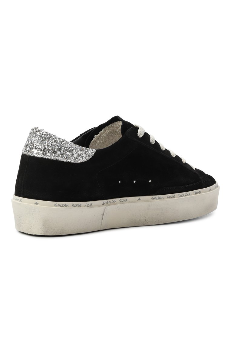 Женские замшевые кеды hi star GOLDEN GOOSE DELUXE BRAND черного цвета, арт. GWF00118.F006389 | Фото 5 (Подошва: Платформа; Материал внутренний: Текстиль; Материал внешний: Натуральная кожа, Замша; Стили: Кэжуэл; Материал утеплителя: Без утеплителя; Кросс-КТ: Низкие)