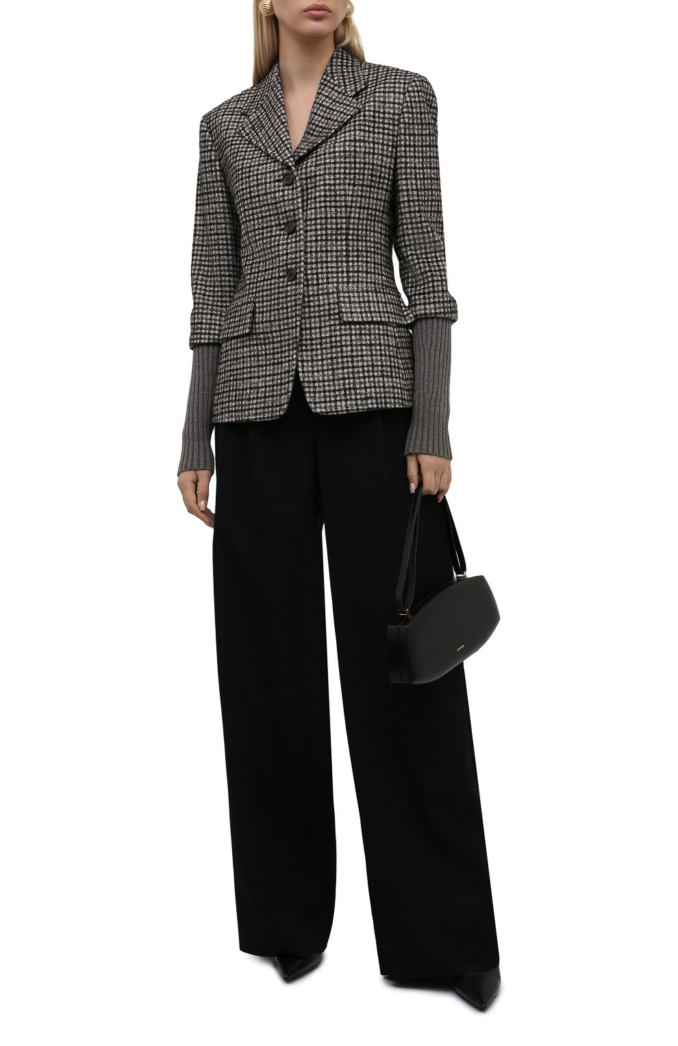 Жакет из шерсти и шелка CHLOÉ темно-бежевого цвета по цене 291000 руб., арт. CHC21AVE04064, фото 2 Жакет из шерсти и шелка CHLOÉ, арт. CHC21AVE04064, фото 2