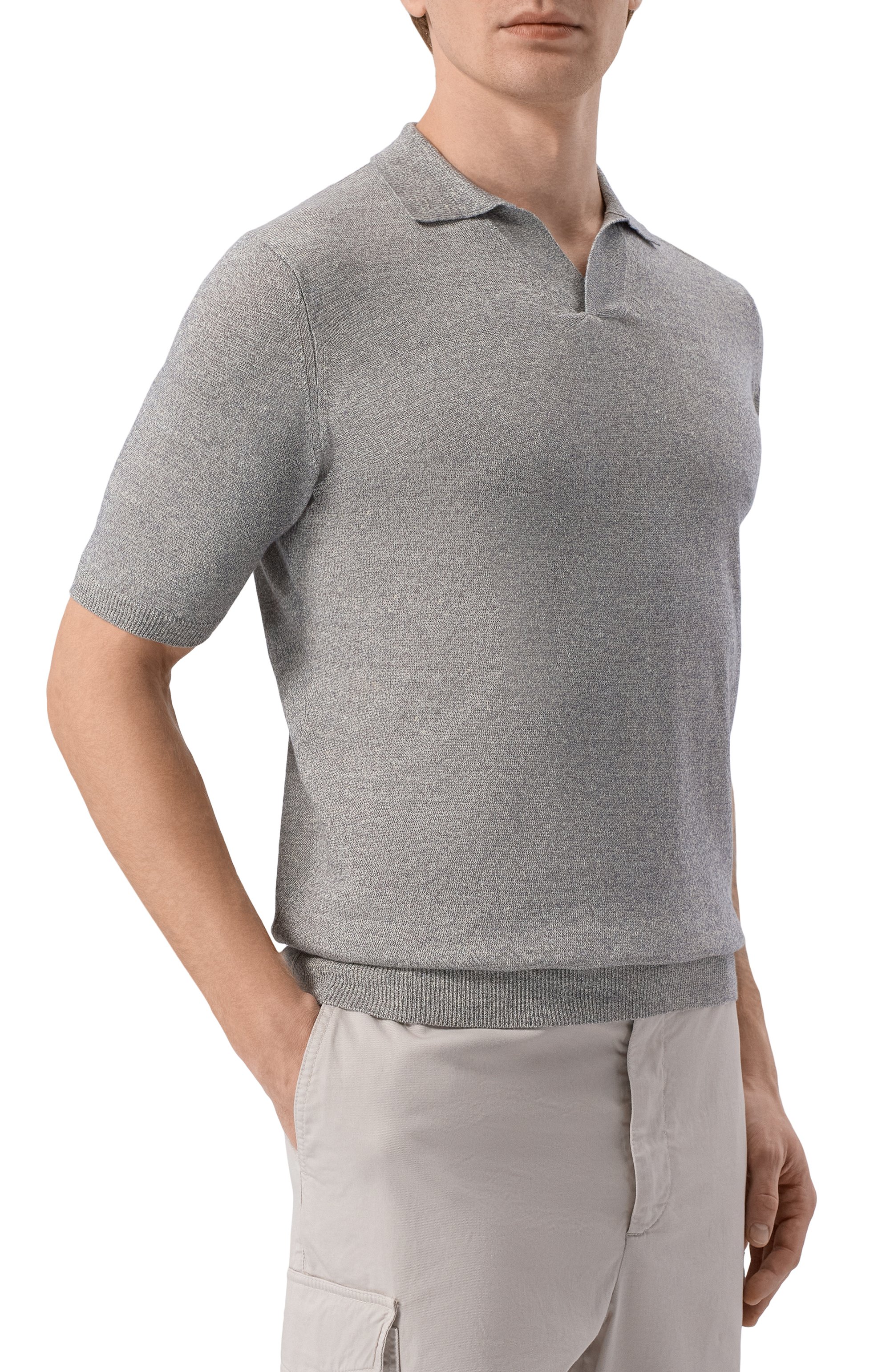 Поло изо льна и хлопка ANDREA CAMPAGNA,  арт. PL1MCSK/LC14R, фото 3