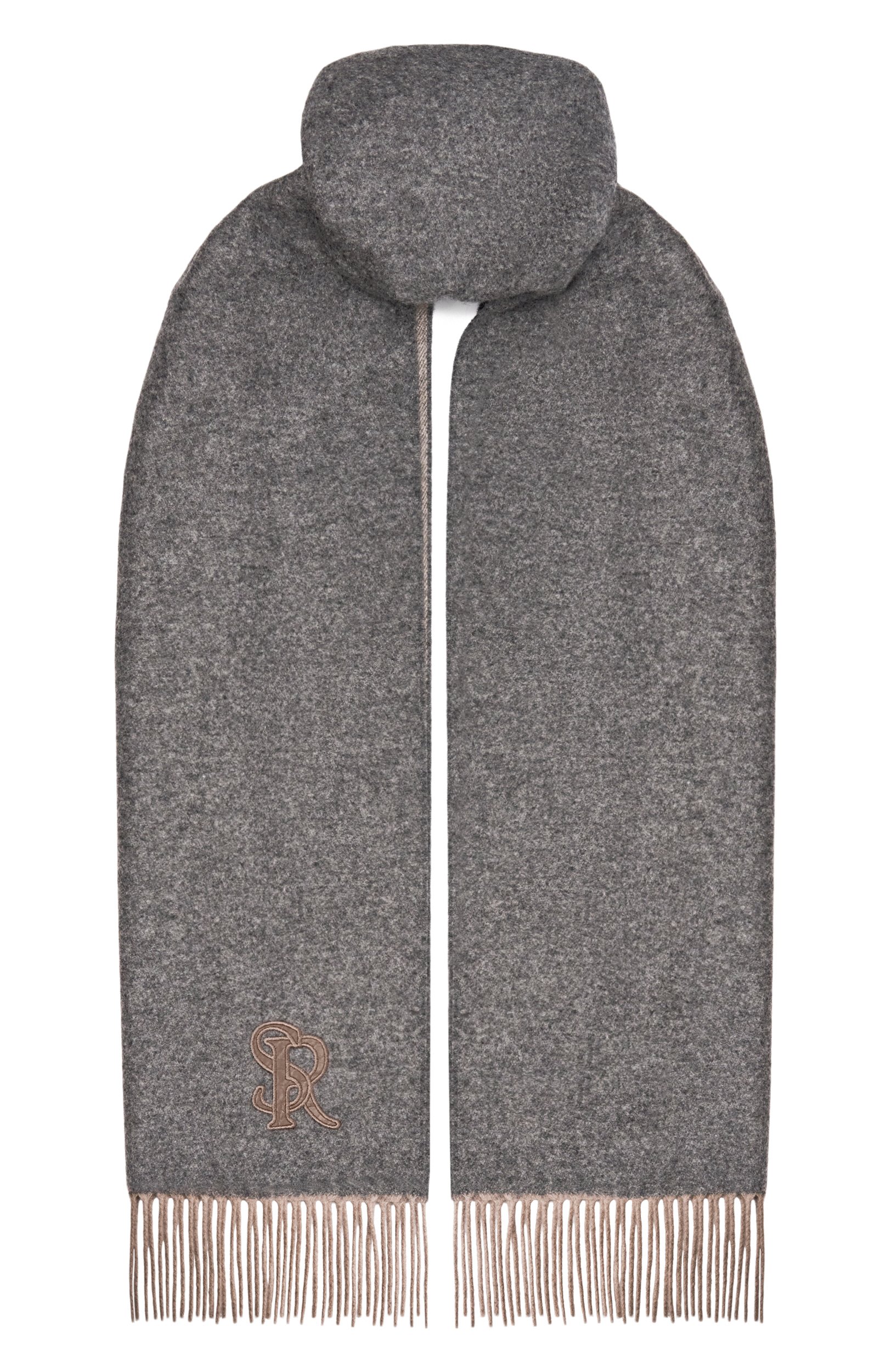 Кашемировый шарф с отделкой из кожи крокодила STEFANO RICCI, арт. MWA0300030/6853, фото 1