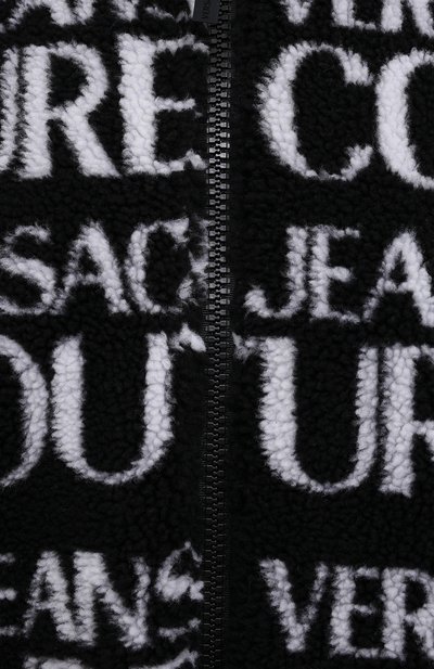 Куртка VERSACE JEANS COUTURE черно-белого цвета по цене 43350 руб., арт. C1GZB909-ZUM409 L0G0/04899, фото 5 Куртка VERSACE JEANS COUTURE, арт. C1GZB909-ZUM409 L0G0/04899, фото 5