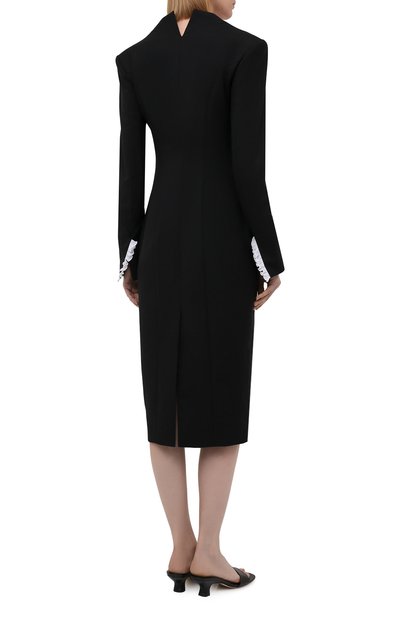 Платье из шерсти и шелка TEGIN черного цвета по цене 98000 руб., арт. SD2144, фото 4 Платье из шерсти и шелка TEGIN, арт. SD2144, фото 4