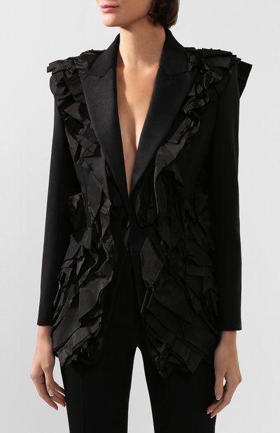 Жакет из шерсти и шелка ALEXANDER MCQUEEN, арт. 605410/QJAAA, фото 3