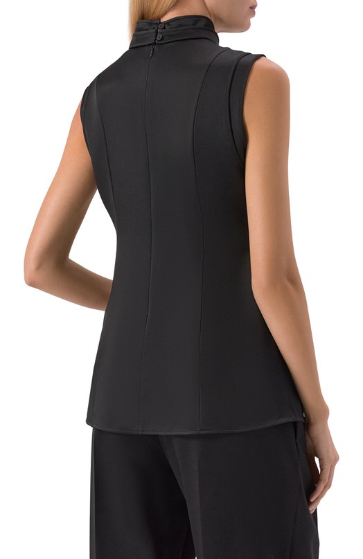 Атласный топ Jil Sander J02NC0288/J76018 Чёрный  J02NC0288/J76018 Фото 4