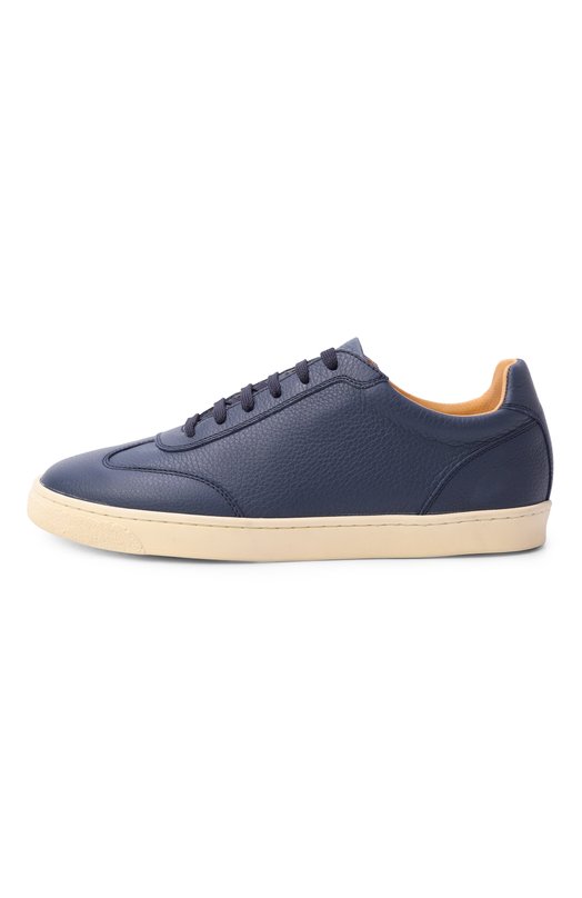 Кожаные кеды Brunello Cucinelli MZUDCAN309 Синий  MZUDCAN309 Фото 4