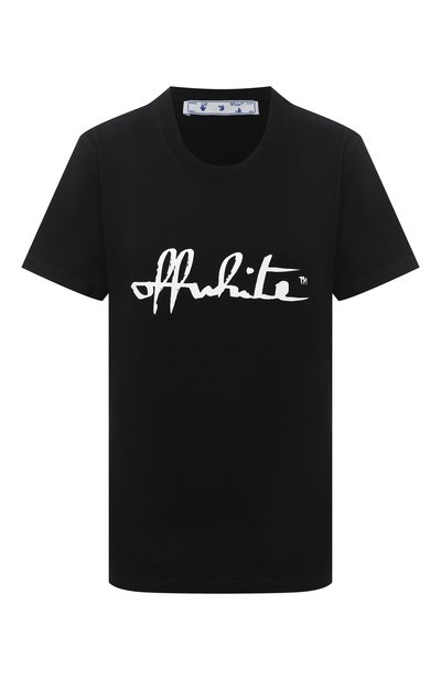 Женская хлопковая футболка OFF-WHITE, арт. 0WAA049E20JER0071001