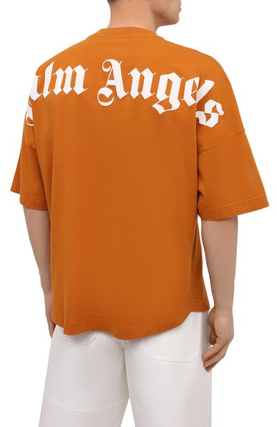 Хлопковая футболка PALM ANGELS, арт. PMAA002S21JER0032201, фото 4