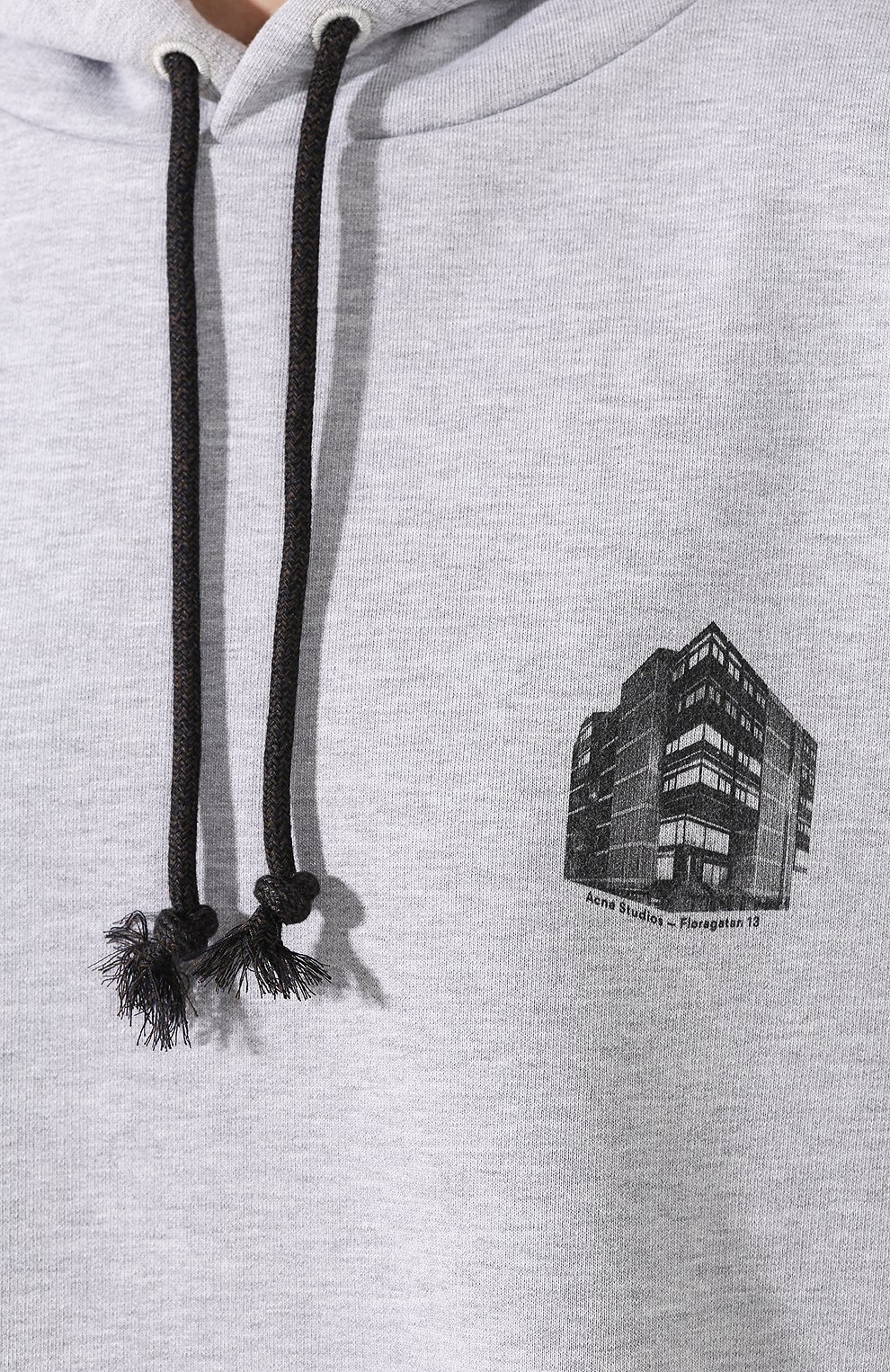 Хлопковое худи ACNE STUDIOS серого цвета по цене 42550 руб., арт. AI0048/W, фото 5 Хлопковое худи ACNE STUDIOS, арт. AI0048/W, фото 5